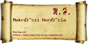 Makróczi Horácia névjegykártya
